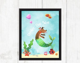 Under the Sea Printable | Mermaid Printable | Nautical Decor | 8x10 - INSTANT DOWNLOAD