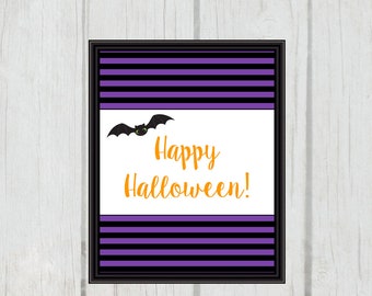 Happy Halloween Printable Halloween Decor 8x10 INSTANT - Etsy