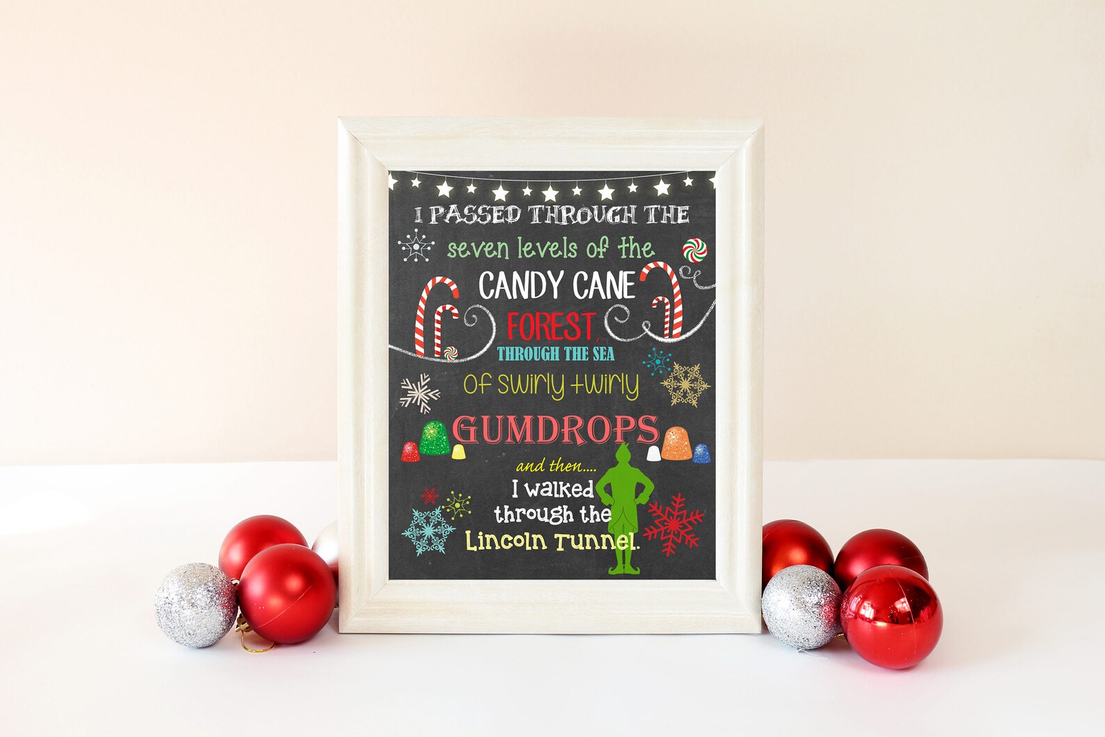 5x7 Buddy the Elf Christmas Printables Set of 4 (Instant Download) - Etsy
