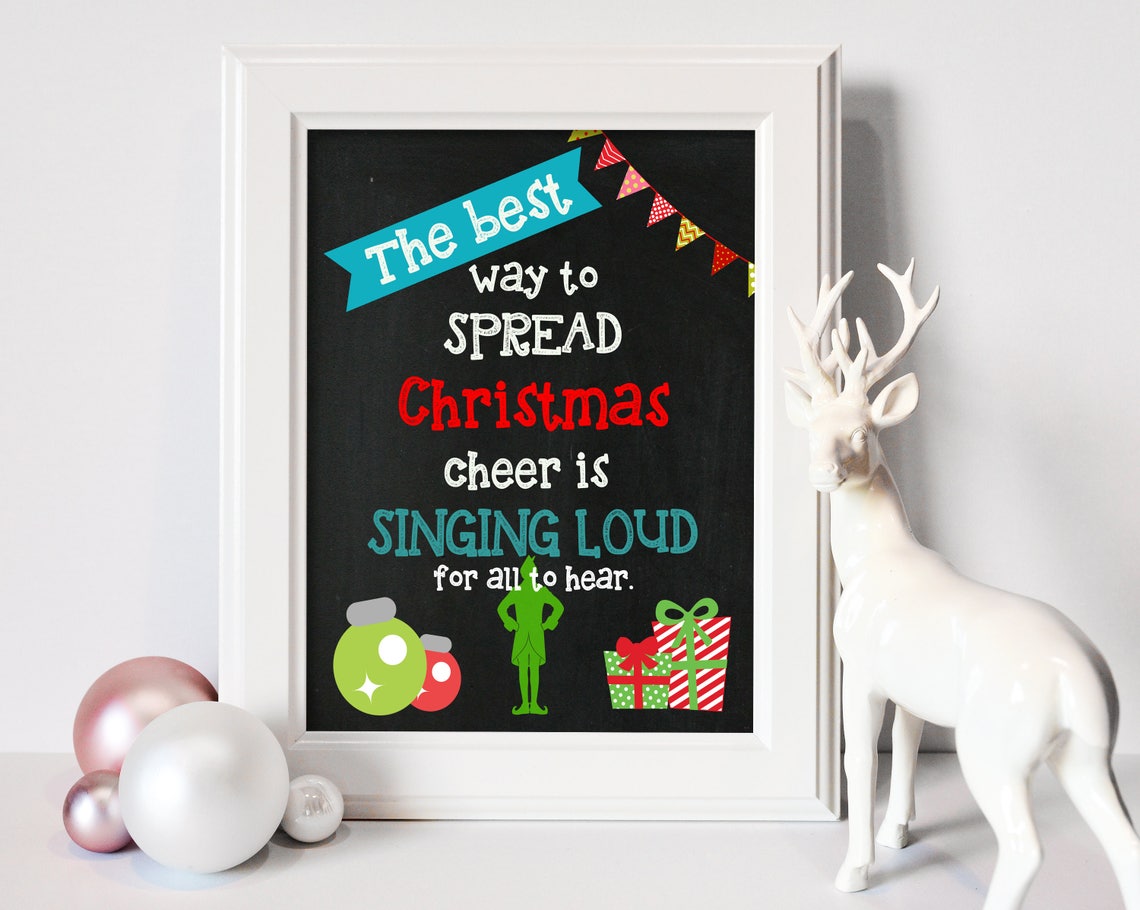 8x10 Buddy the Elf Printable Christmas Cheer Christmas - Etsy