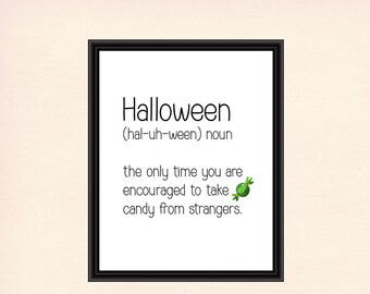 Halloween Definition Printable | Halloween Decor | Halloween Wall Art | 8x10 - INSTANT DOWNLOAD