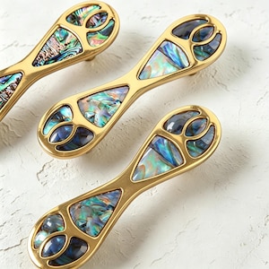 Muschel Knauf | Möbelknauf Möbelknauf | Garderobe & Schranktürgriff | Handgefertigter Möbelknauf für Schrank, Schuhschrank