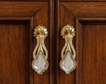 Möbelknauf Schubladenknauf | Handgefertigte Glasbeschläge für Schuhschrank Kleiderschrank Kommode | Dekorativer Möbelgriff