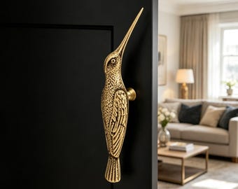 Handgefertigter Vogel Schranktürgriff für Kleiderschrank, Messing Schubladenknauf, Weinschrank, Vintage Warm Home Hardware