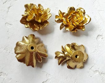 Star Brass Cabinet Knob, Small Single Hole Drawer Pull, Creative Star Handle for Wardrobe Door, Vintage Brass Furniture Knob