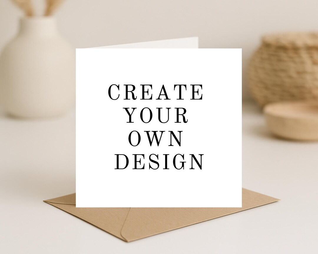 Personalized Card, Custom Text Card, Bespoke Design - Etsy UK