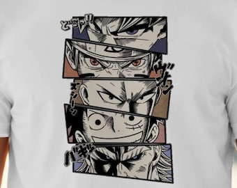Anime Mashup T-Shirt, Manga Eyes Panel Hoodie and Sweatshirt