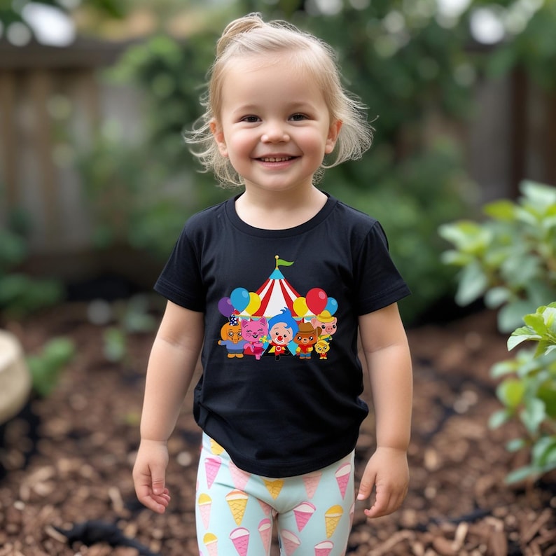 Plim Plim Kids T-shirt: Carnival Birthday Design, Matching Tees zdjęcie 1