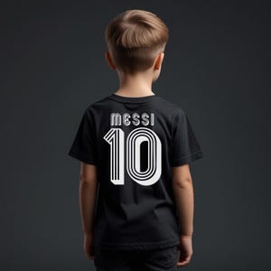 Kids Messi Soccer T-Shirt, Football Fan Apparel, Youth Sizes, Gift Messi Tee image 2