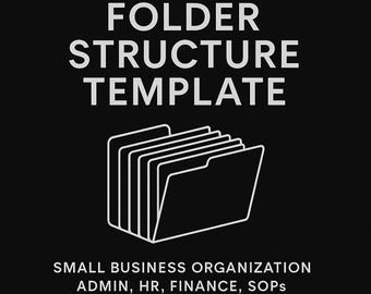 Mall för företagsmappstruktur | Organisatör för småföretag | Digital nedladdning