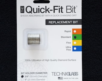 Quick Fit Replacement Grinder Bits 3/4 inch and 1 inch, 3 Grit Choices