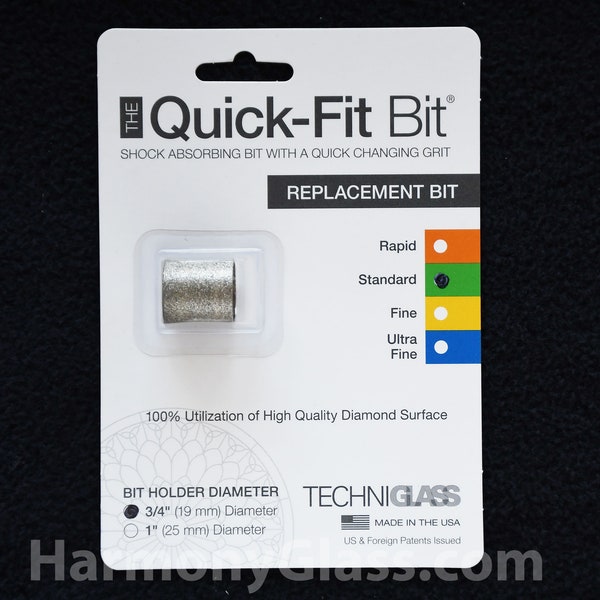 Quick Fit Replacement Grinder Bits 3/4 inch and 1 inch, 3 Grit Choices