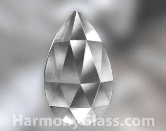 Faceted Teardrop Glass Jewel 24mm x 40mm, 10 color choices