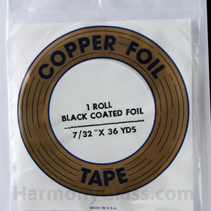 Black Back Copper Foil by Edco Choice of 3 Widths