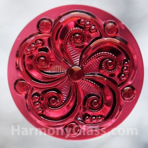 Swirly Rose (Gold-Pink) Stained Glass Jewel 35mm