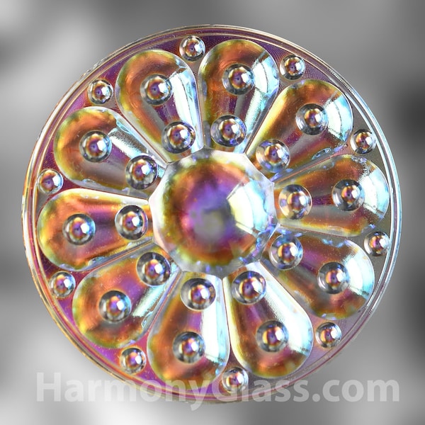 Centerpiece Clear Iridescent Stained Glass Jewel 65mm