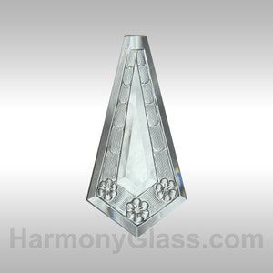 Pentagon Pendant Clear Stained Glass Jewel 30mm x 62mm