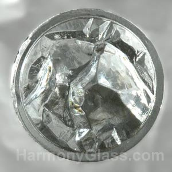 Clear Ice Crystal Stained Glass Jewel 38mm