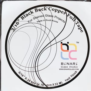 Black Back Copper Foil by Binari 3 widths to choose from