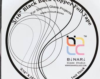 Black Back Copper Foil by Binari 3 widths to choose from