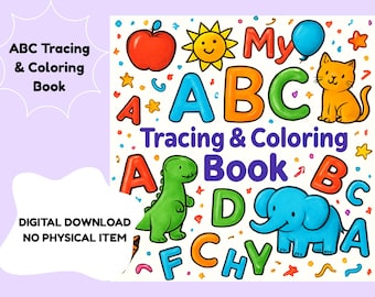 ABC Tracing Coloring Book | Preschool Alphabet Workbook (PDF Download) Ages 2-5