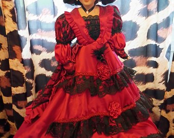 Haunted Doll Crimson Kitty 1922 Naughty Burlesque Performer Succubus Spirit