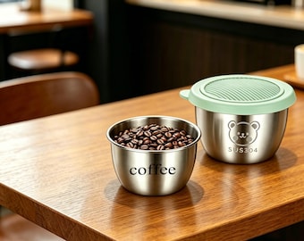 Customizable Stainless Steel Sauce Cups with Lids | Reusable Mini Condiment Bowls for Meal Prep Dipping,gift for dad,Rest well