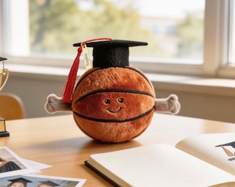 Custom Graduation Ball Plush Toy, Sports Decor,sports themed ornament,Graduate and back to school