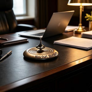 Magnetic Levitation Gyroscope Desk Toy, Floating Kinetic Sculpture, Stress Relief Fidget Spinner, Focus Desk Decor, Unique Gift for Men