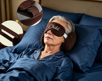 2 in 1 Sleep Mask Anxiety Relief Sleep Aid for Insomnia, Nightmare Sufferers, Elderly,Shift Workers, Portable Nap Blindfold for Midday Rest