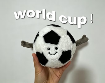 Cute Soccer Plush Toy, 2026 Football Fan Gift, Mini Soccer Doll, Soccer Lover Gift, Tournament Plush, Sports Keepsake