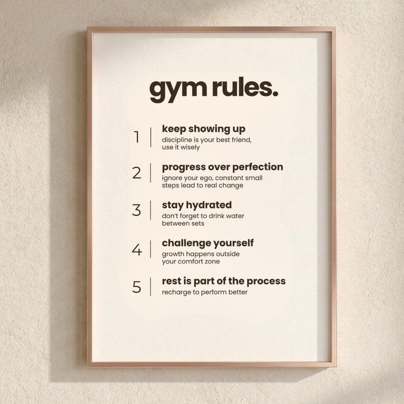 Gym Values Motivational Gym Posters - Etsy