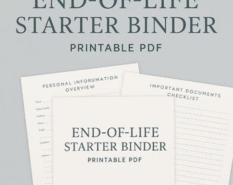 End-of-Life Starter Binder Printable