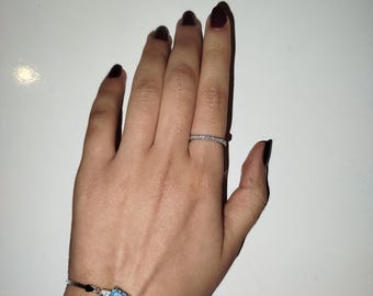 Bracelet de luxe en cristal bleu, élégant bracelet chaîne en argent, bijoux féminins, cadeau pour elle, esthétique douce pour fille, bijoux de demoiselle d'honneur