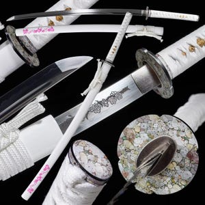 Hand Forged Sakura Katana – Clay Tempered T10 Steel Japanese Samurai Sword (Collector's Item)