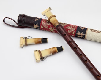 DUDUK, instrumento musical armenio hecho a mano en madera de albaricoque, clave A (incluye cañas y estuche).