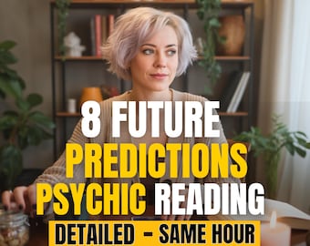 8 Future Predictions Psychic Reading, Tarot Insight, Life Path and Love Future Guidance, Same Hour, Medium Reading