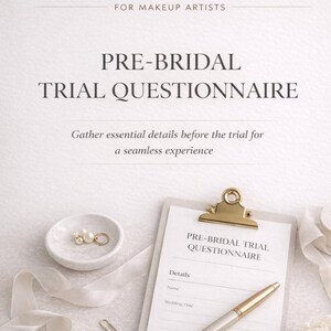 Cuestionario previo a la prueba de maquillaje de novia: Formulario de consulta para clientes (Descargar PDF)
