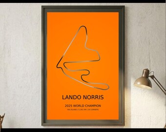 Lando Norris Kunst | Echte Telemetrie | Papaya Orange Yas Marina Telemetrie (Digitaler Download)