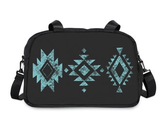 Black & Turquoise Fitness Handbag