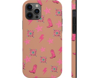 Cowgirl Western Aztec Tan Tough Phone Cases, Case-Mate Iphone