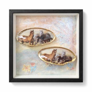 Horses in a pasture on Venus Sunray shell