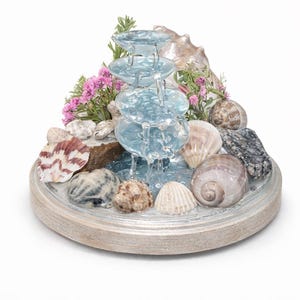 Seashell resin waterfall