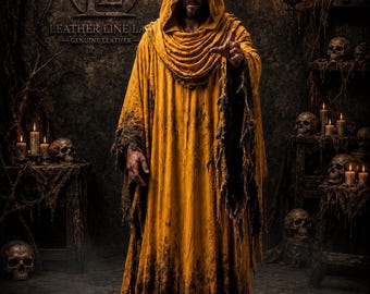 Capa con capucha de lona para Halloween, capa de disfraz gótico, túnica de fantasía medieval, disfraz para LARP