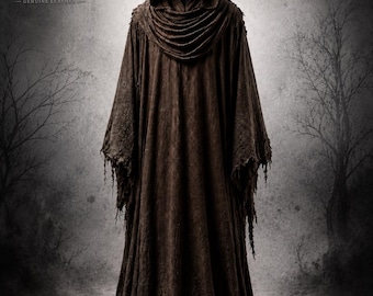 Capa con capucha de lona para Halloween, capa de disfraz gótico, túnica de fantasía medieval, disfraz para LARP