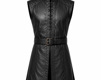 Gilet de guerrier en cuir noir pour homme, tunique médiévale viking à lacets, gilet d'armure gothique Renaissance