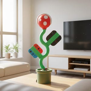 Piranha Plant Charging Stand for Switch 2/OLED – Mario Inspired Joy-Con Game Holder