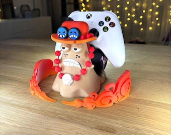 Ace Fire Fist Controller Stand – 3D Printed One Piece Anime Gaming Decor