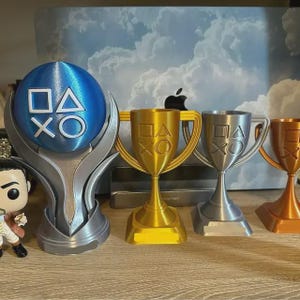PlayStation 5 Trophy Set | Full PS5 Trophies Collection | 3D Printed Gaming Decor | Custom PSN Name Option | Gamer Gift