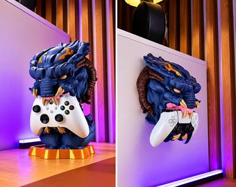 Uniwersalny uchwyt na kontroler inspirowany Predatorem, podstawka pod PS5, Xbox, Nintendo Switch 2, akcesorium do biurka gamingowego, stacja dokująca do kontrolera Alien Monster